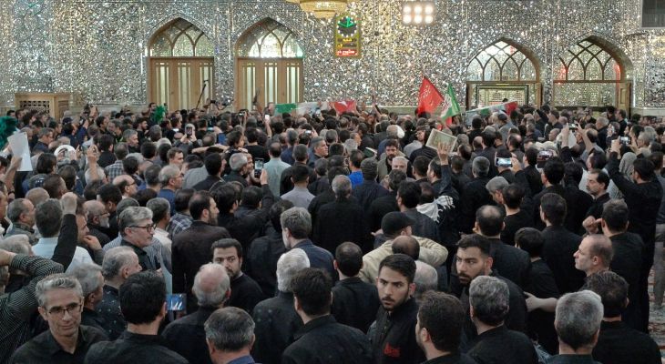 تشییع پیکر مطهر شهید طهرانچی در حرم سیدالکریم(ع)