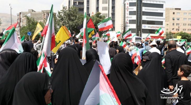 راهپیمایی جمعه خشم و نصر در شهرستان قدس